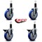 Service Caster 5'' Blue Poly Wheel Swivel 1-1/4'' Expanding Stem Caster Set 2 Brakes, 4PK SCC-EX20S514-PPUB-BLUE-2-PLB-2-114 - alternate 4